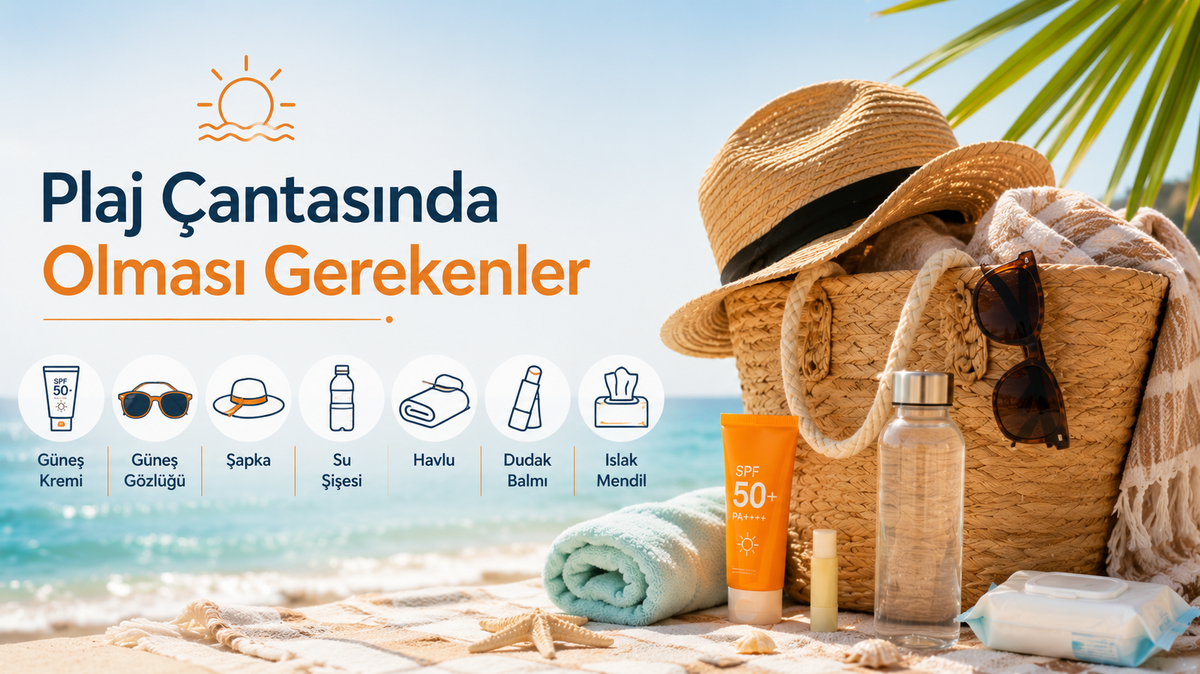 Plaj Çantasında Olması Gerekenler: Eksiksiz Yaz Tatili Kontrol Listesi