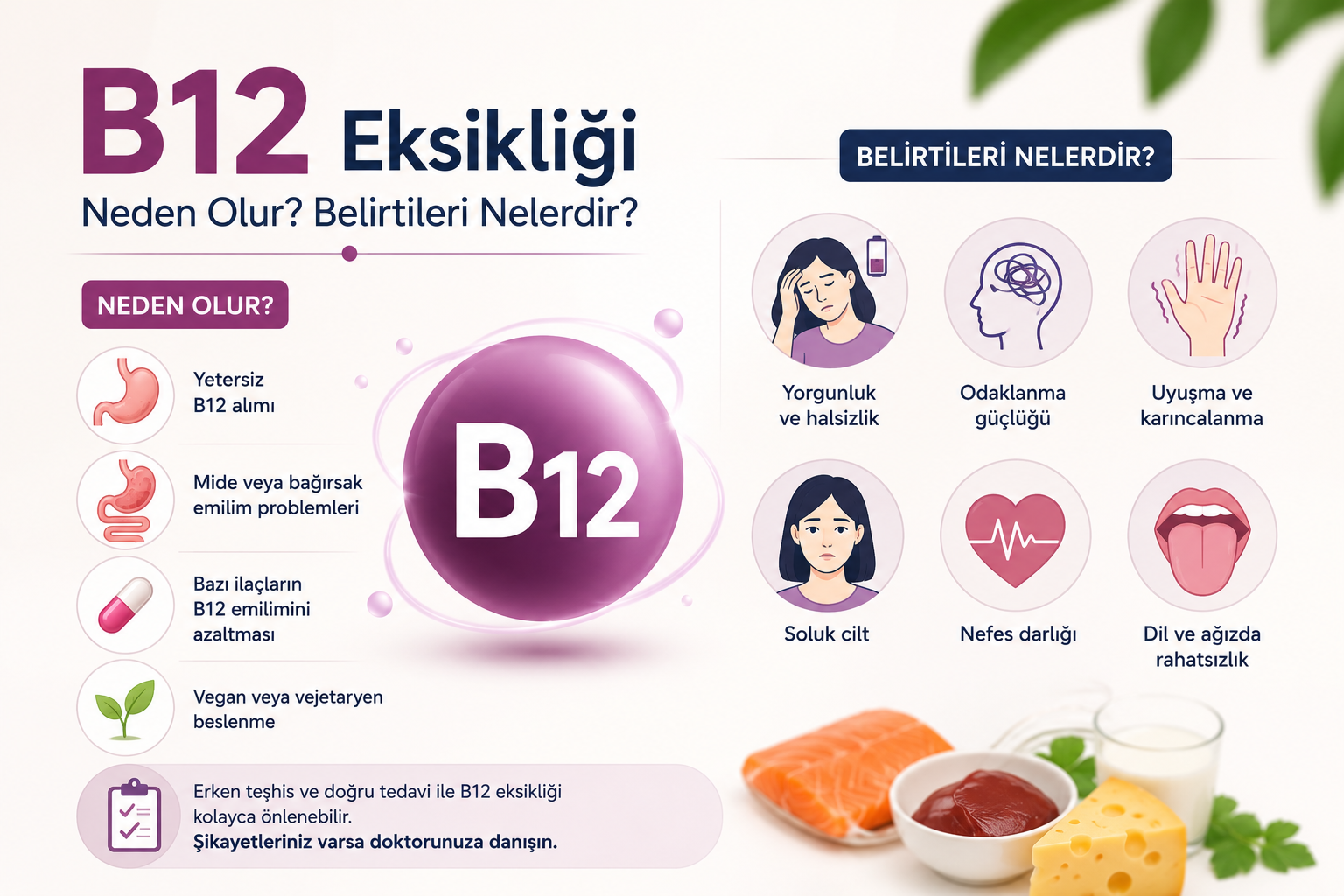 B12 Eksikliği Neden Olur? Belirtileri Nelerdir?