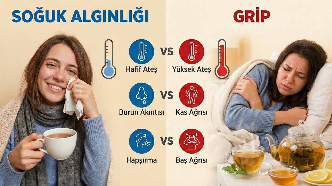 Soğuk Algınlığı ve Grip Arasındaki Farklar, Semptomlar ve Çözüm Önerileri