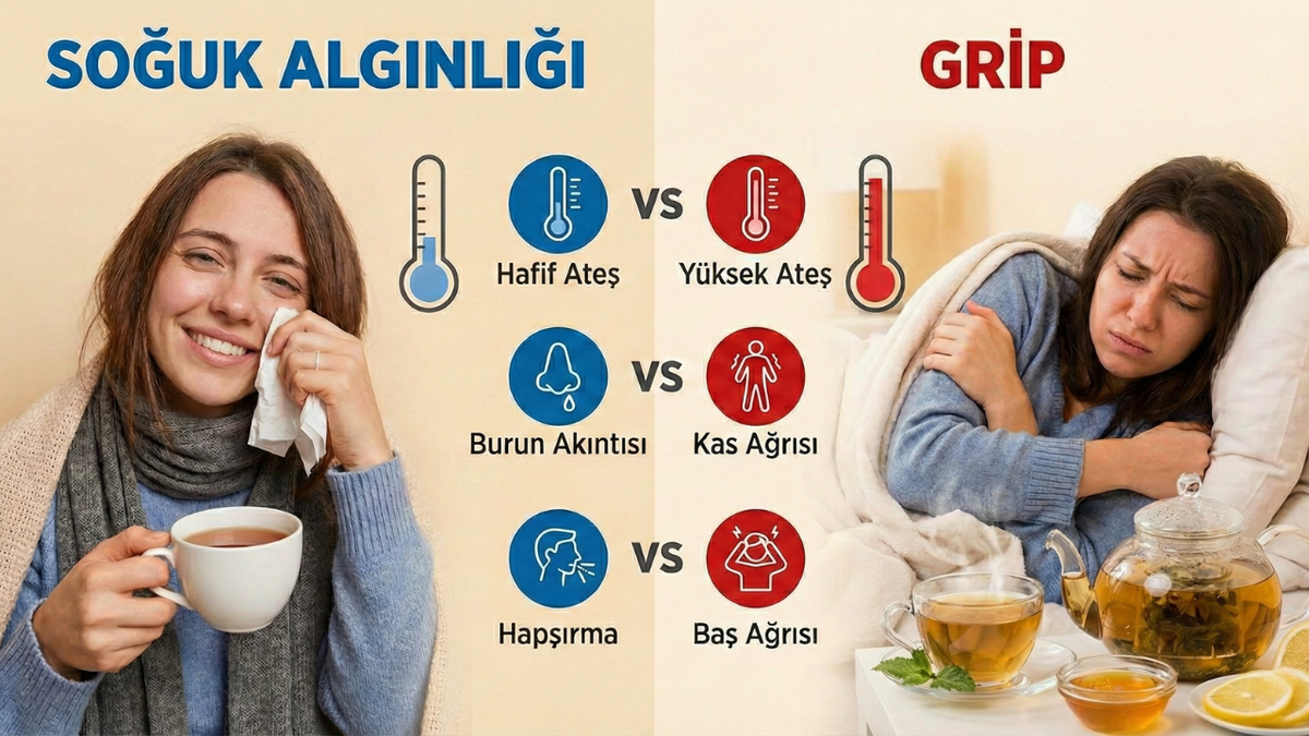 Soğuk Algınlığı ve Grip Arasındaki Farklar, Semptomlar ve Çözüm Önerileri