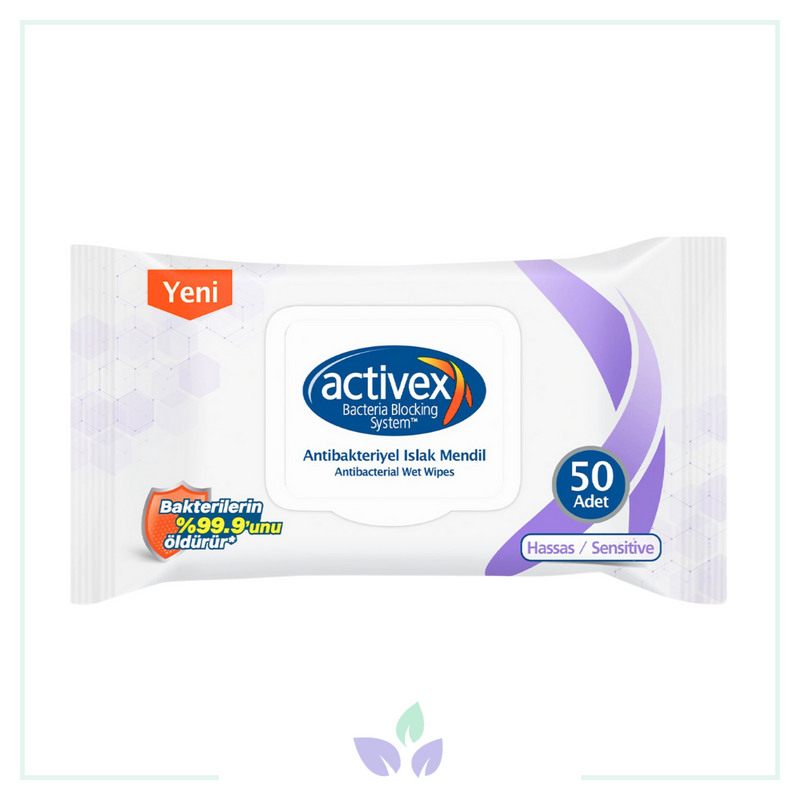 Activex Antibakteriyel Hassas 50 Yaprak Islak Mendil