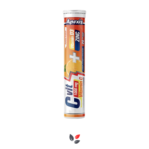 Apexis Vitamin C D3 Zinc 20 Efervesan Tablet