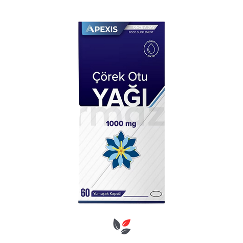 Apexis Çörek Otu Yağı 1000 mg 60 Yumuşak Kapsül
