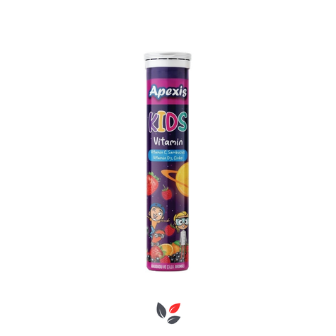 Apexis Kids Vitamin Ahududu ve Çilek Aromalı 20 Efervesan Tablet