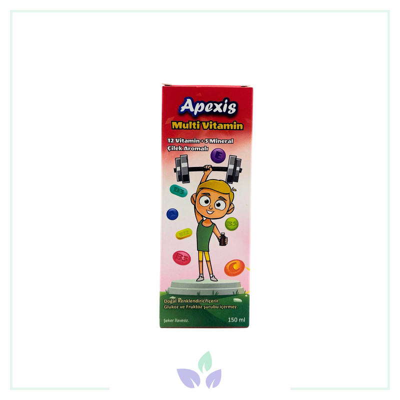 Apexis Multivitamin Çilek Aromalı Şurup 150 ml