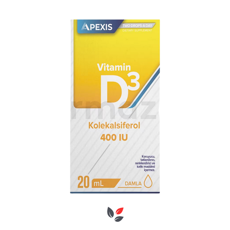 Apexis Vitamin D3 Kolekalsiferol 400 IU Damla 20 ml