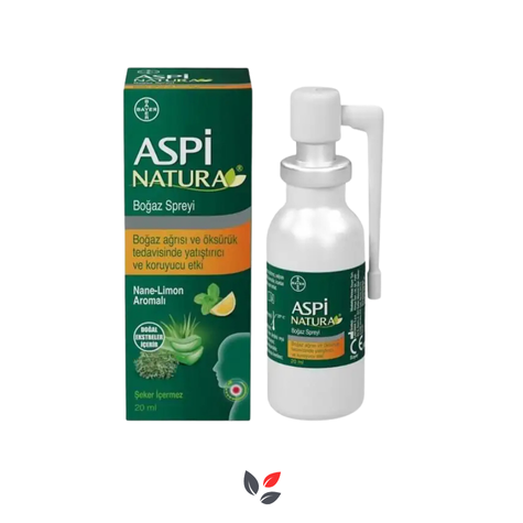 Aspi Natura Boğaz Spreyi Nane-Limon Aromalı 20 ml