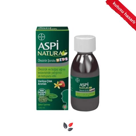 Aspinatura Kids Öksürük Şurubu Vanilya & Çilek 120 ml - KUTUSU HASARLI
