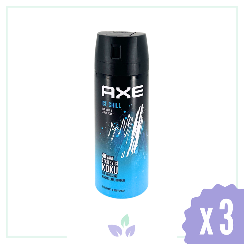 Axe Ice Chill Erkek Deodorant Sprey 150 ml 3 Adet