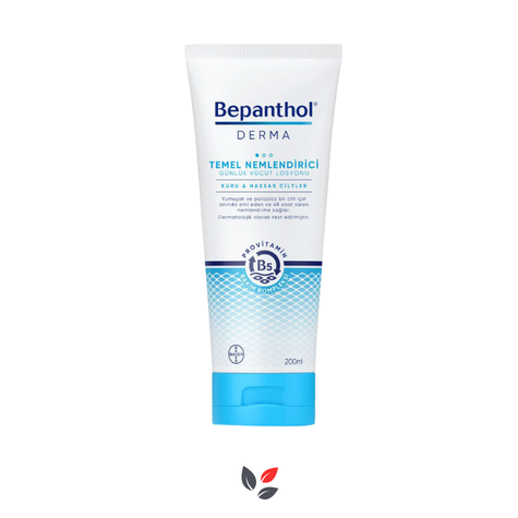 Bepanthol Derma Temel Nemlendirici Günlük Vücut Losyonu Kuru ve Hassas Ciltler 200 ml