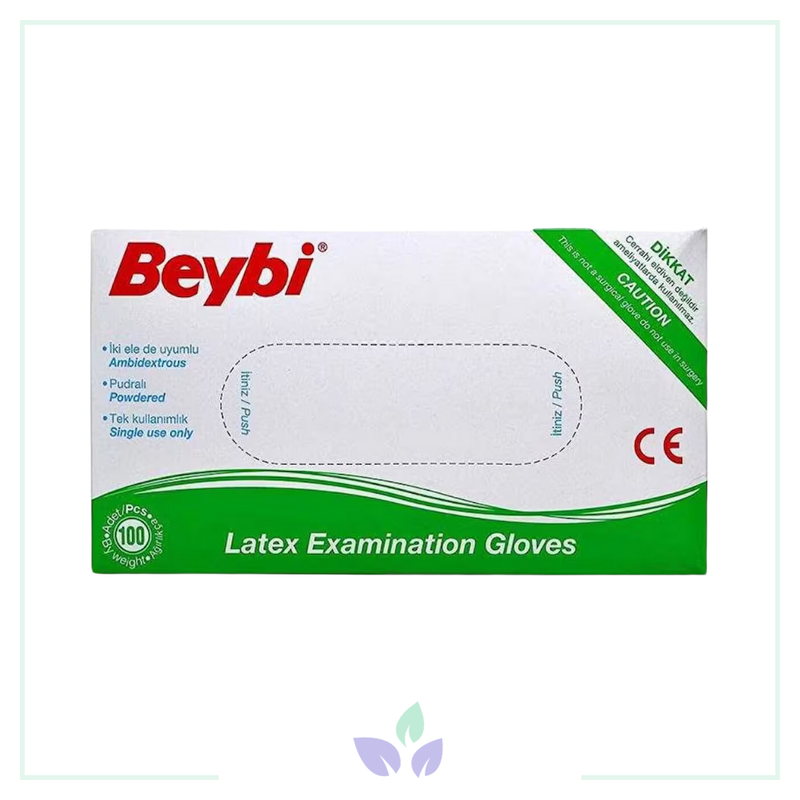 Beybi Pudralı Lateks Eldiven Small 100 Adet