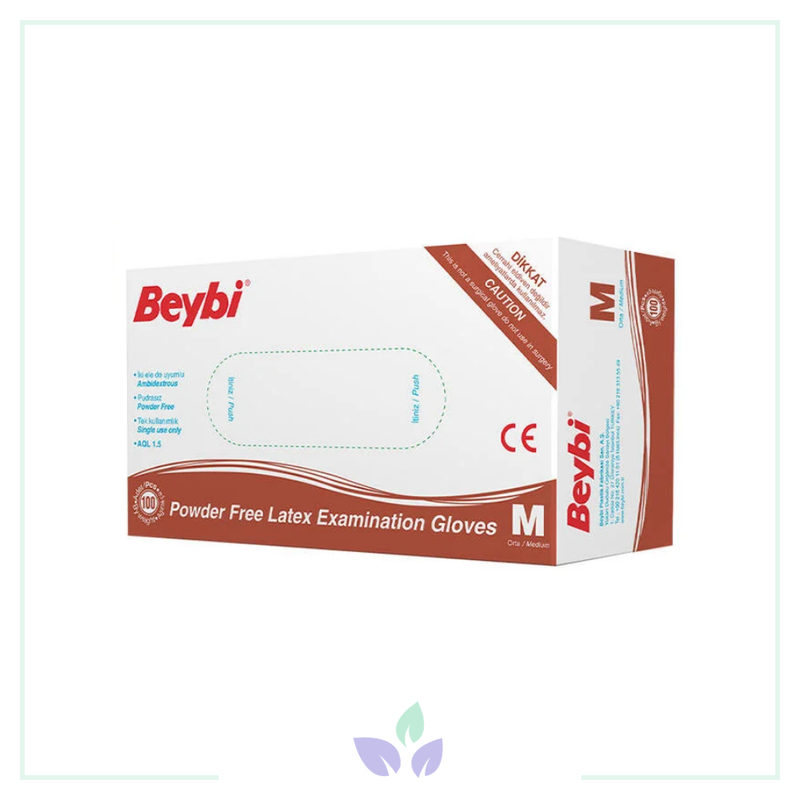 Beybi Pudrasız Lateks Eldiven Medium 100 Adet