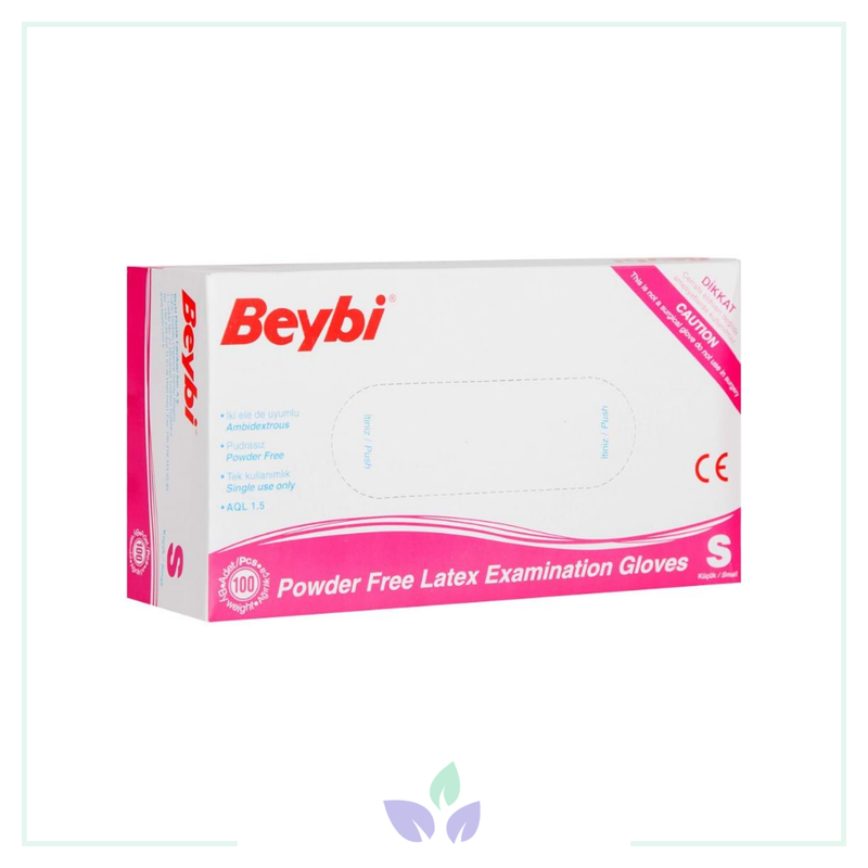Beybi Pudrasız Lateks Eldiven Small 100 Adet