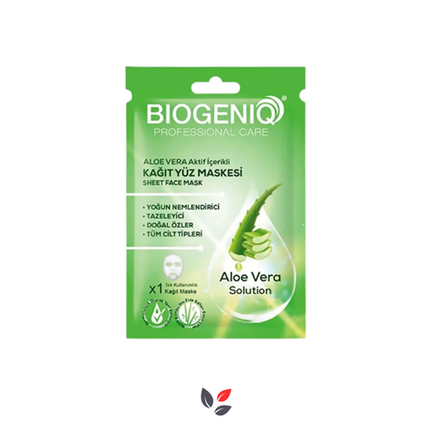 Biogeniq Beauty Kağıt Maske Aloevera 25 Gr