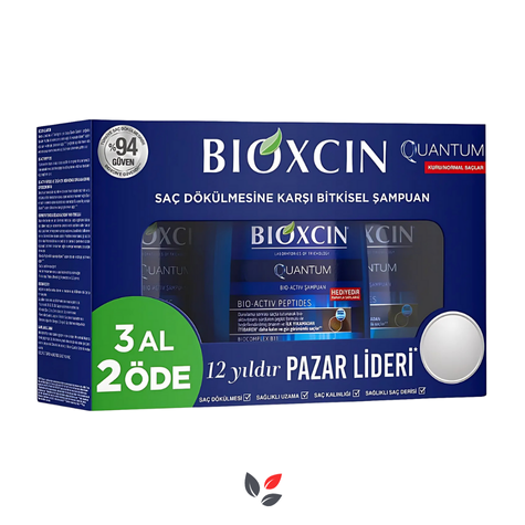 Bioxcin Quantum 3 Al 2 Öde Kuru ve Normal Saçlar İçin Şampuan 3 x 300 ml
