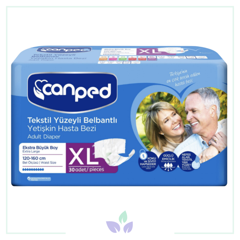 Canped Belbantlı Hasta Bezi Ekstra Büyük XL 30 Adetli