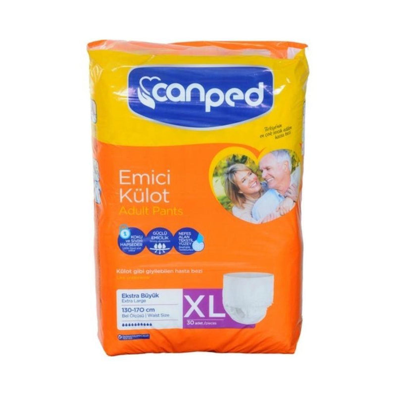 Canped Emici Külot Ekstra Büyük Boy XL Beden 30'lu Yetişkin Hasta Bezi