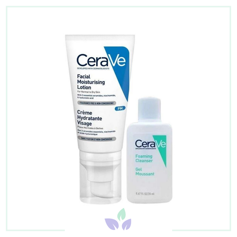 Cerave Yüz Kremi 52 ml + Cerave Köpüren Temizleyici 20 ml