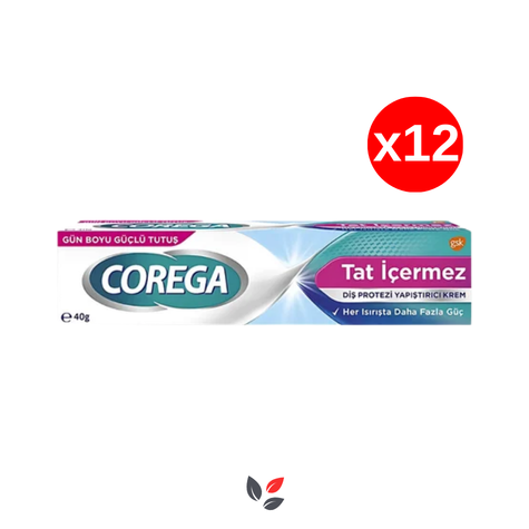 Corega Diş Protez Yapıştırıcı Tat İçermez Krem 40 gr - 12 Adet