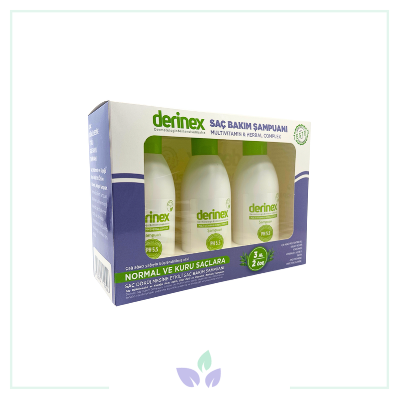 Derinex Normal ve Kuru Saçlar İçin 250 ml Şampuan 3 Al 2 Öde