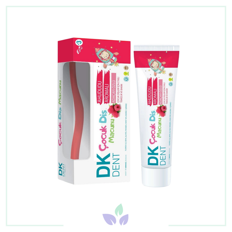 Dermokil DK Dent Ahududulu Çocuk Diş Macunu 50 ml Diş Fırçası Hediyeli