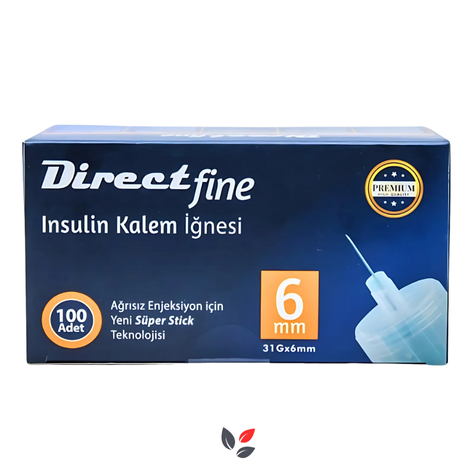 Direct Fine İnsulin Kalem İğnesi 6 mm