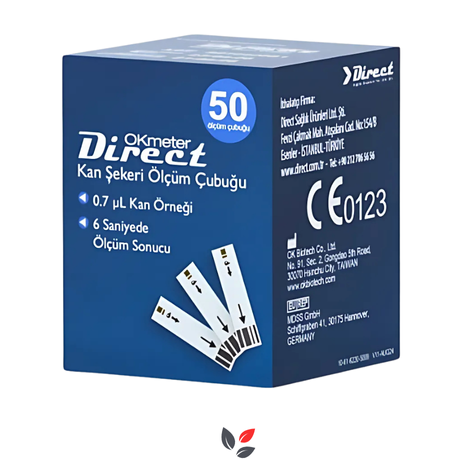 Direct Okmeter Kan Şekeri Ölçüm Çubuğu 50 Adet