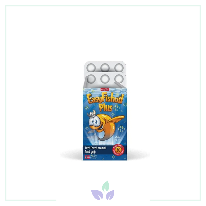 EasyFishoil Plus Balık Yağı Tutti Frutti Aromalı 30 Çiğnenebilir Jel