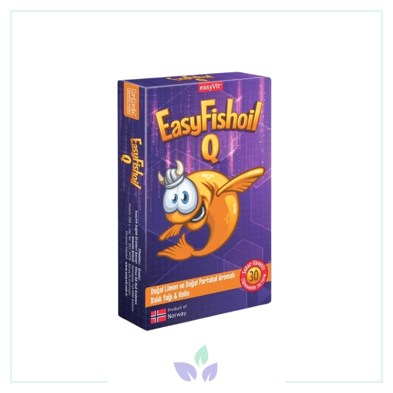 Easyfishoil Q 30 Limon Ve Portakal Aromalı Balık Yağı Çiğnenebilir Jel
