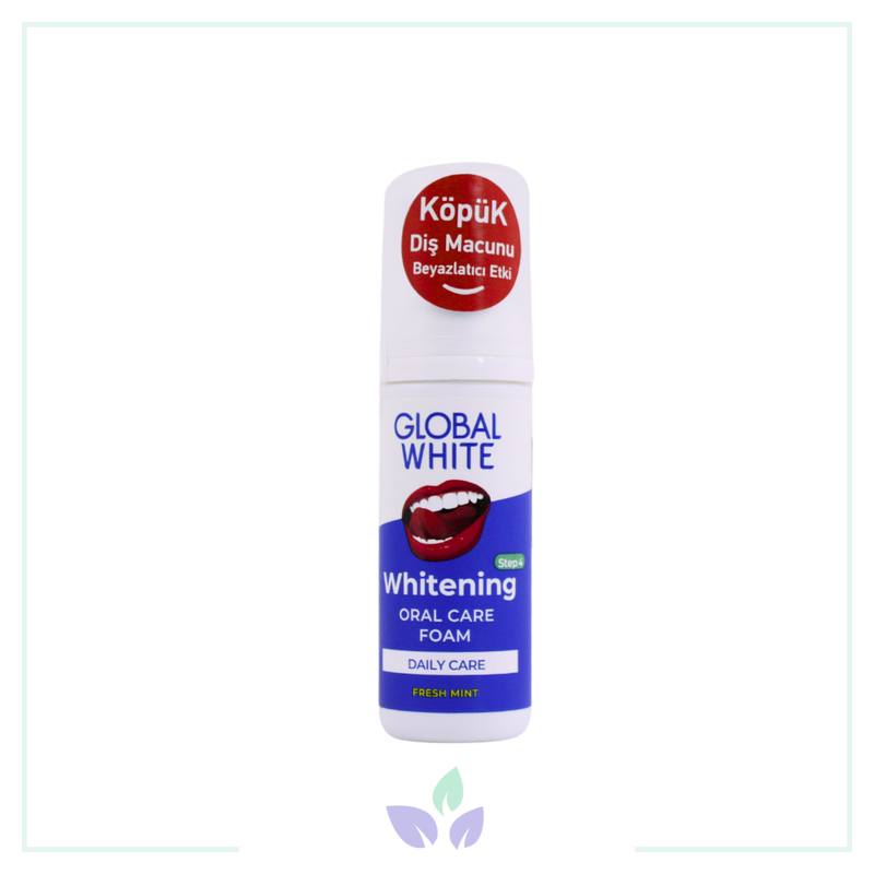 Global White Diş Beyazlatma Köpüğü Taze Nane 50 ml