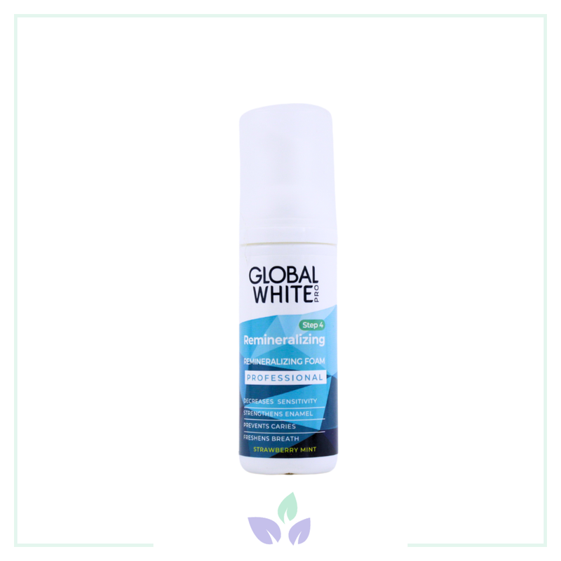 Global White Remineralize Diş Beyazlatıcı Köpük Nane Ve Ahududu 50 ml