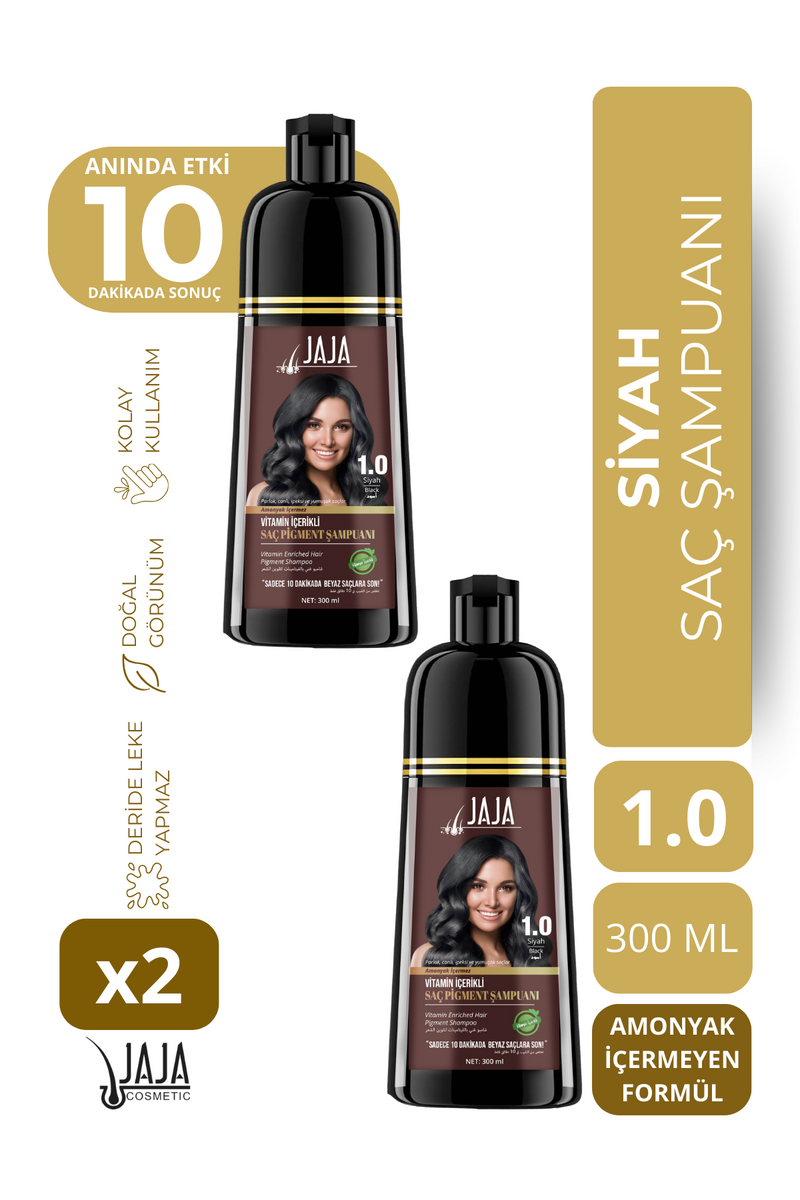 Jaja 1.0 Siyah Şampuan 300 ml - 2 Adet