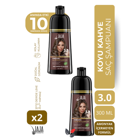 Jaja 3.0 Koyu Kahve Şampuan 300 ml - 2 Adet