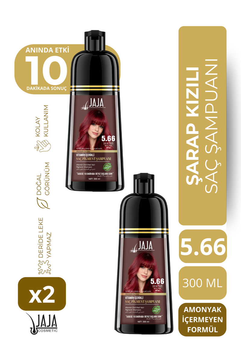 Jaja 5.66 Şarap Kızılı Şampuan 300 ml - 2 Adet