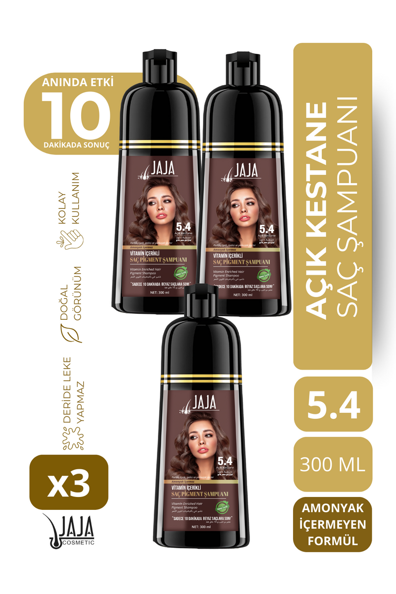 Jaja 5.4 Açık Kestane Şampuan 300 ml - 3 Adet
