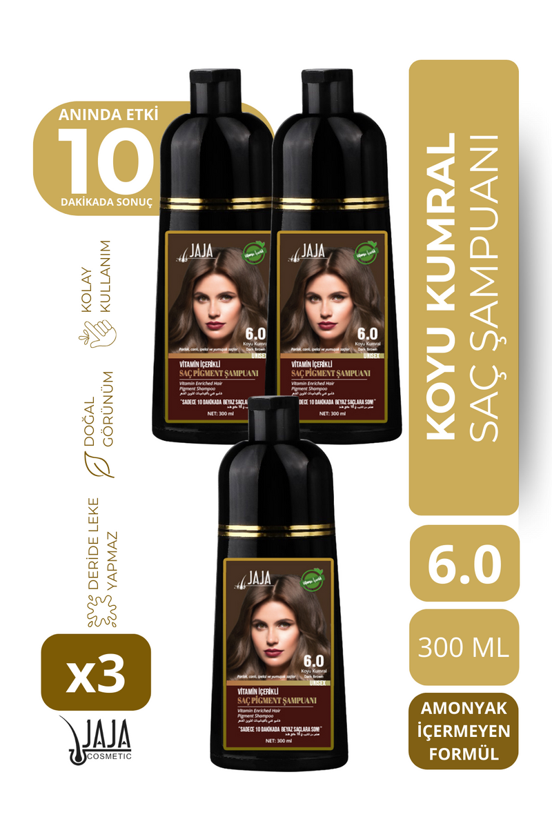 Jaja 6.0 Koyu Kumral Şampuan 300 ml - 3 Adet