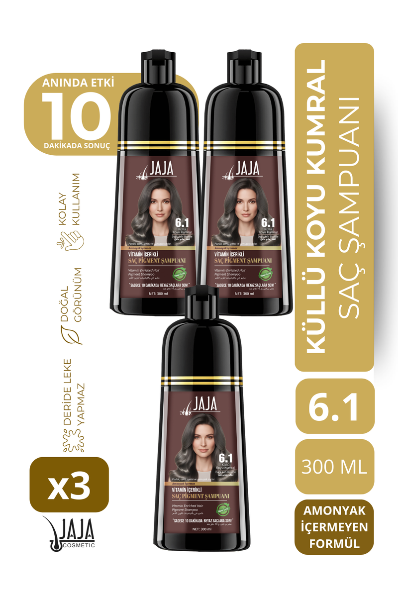 Jaja 6.1 Küllü Koyu Kumral Şampuan 300 ml - 3 Adet