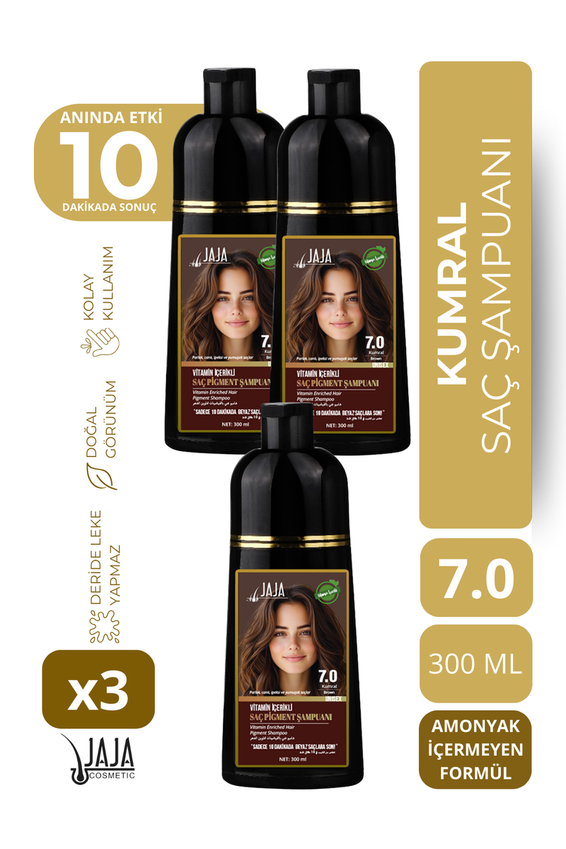 Jaja 7.0 Kumral Şampuan 300 ml - 3 Adet