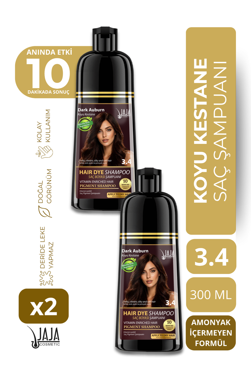 Jaja Şampuan 300 ml- 3.4 Koyu Kestane - 2 Adet