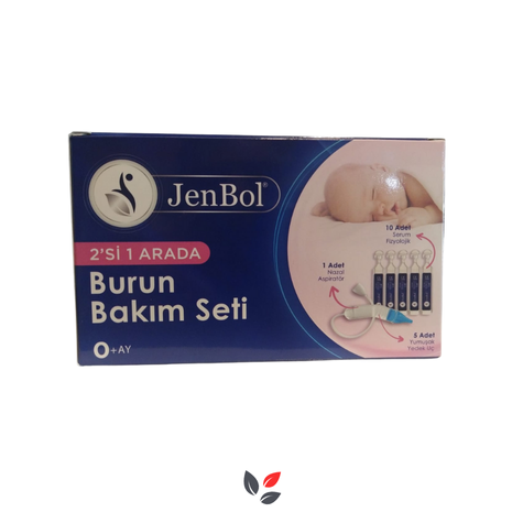 Jenbol Baby Burun Bakım Seti 10 Flakon Serum Fizyolojik 5 Yedek Uç 1 Aspiratör