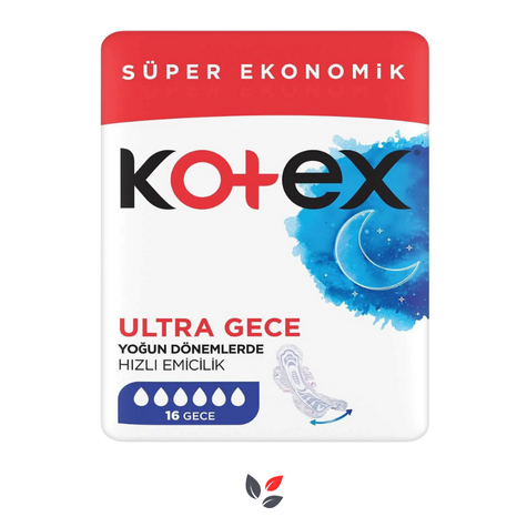 Kotex Ultra Gece Hijyenik Ped 16'lı
