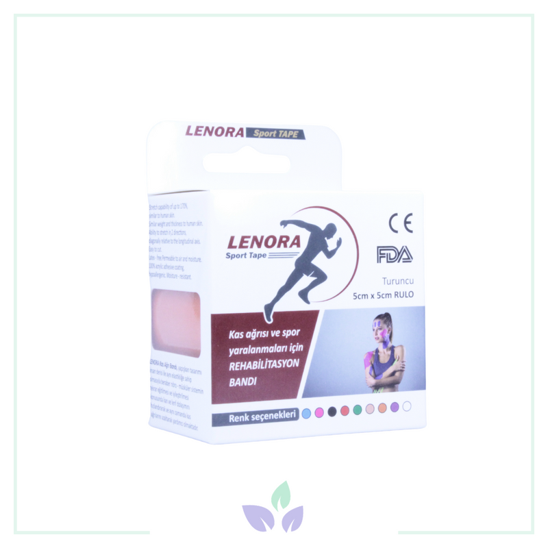 Lenora Kinesio Ağrı Bandı 5cm x 5m Turuncu