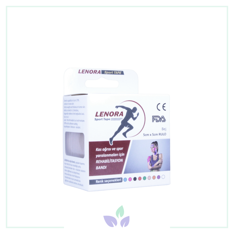 Lenora Kinesio Ağrı Bandı Bej 5cm x 5m