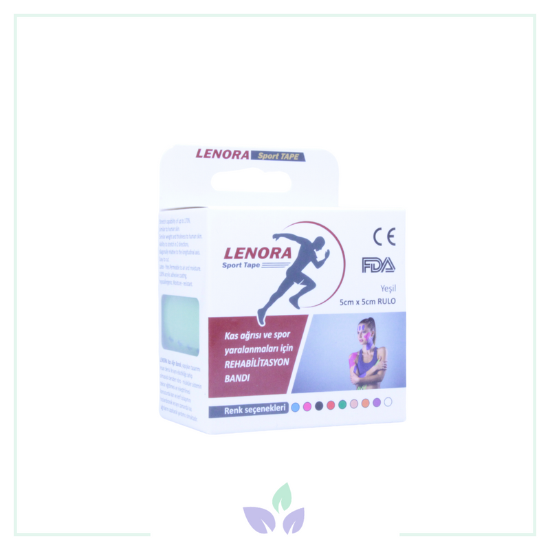 Lenora Kinesio Ağrı Bandı Yeşil 5cm x 5m