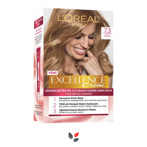 Loreal Excellence Creme 7.3 Kumral Dore Saç Boyası