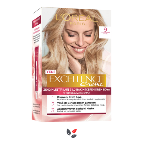 Loreal Excellence Creme 9 Sarı Saç Boyası