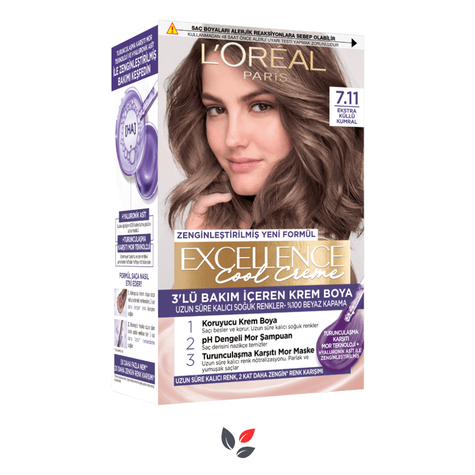 L'Oreal Paris Excellence Cool Creme 7.11 Ekstra Küllü Kumral Saç Boyası