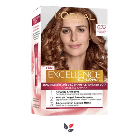 L'Oreal Paris Excellence Creme 6.32 Altın Açık Kahve Saç Boyası