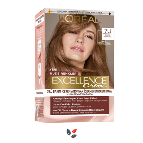 L'Oreal Paris Excellence Creme 7U Nude Kumral Saç Boyası