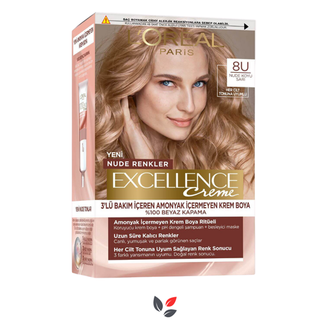 L'Oreal Paris Excellence Creme 8U Nude Koyu Sarı Saç Boyası